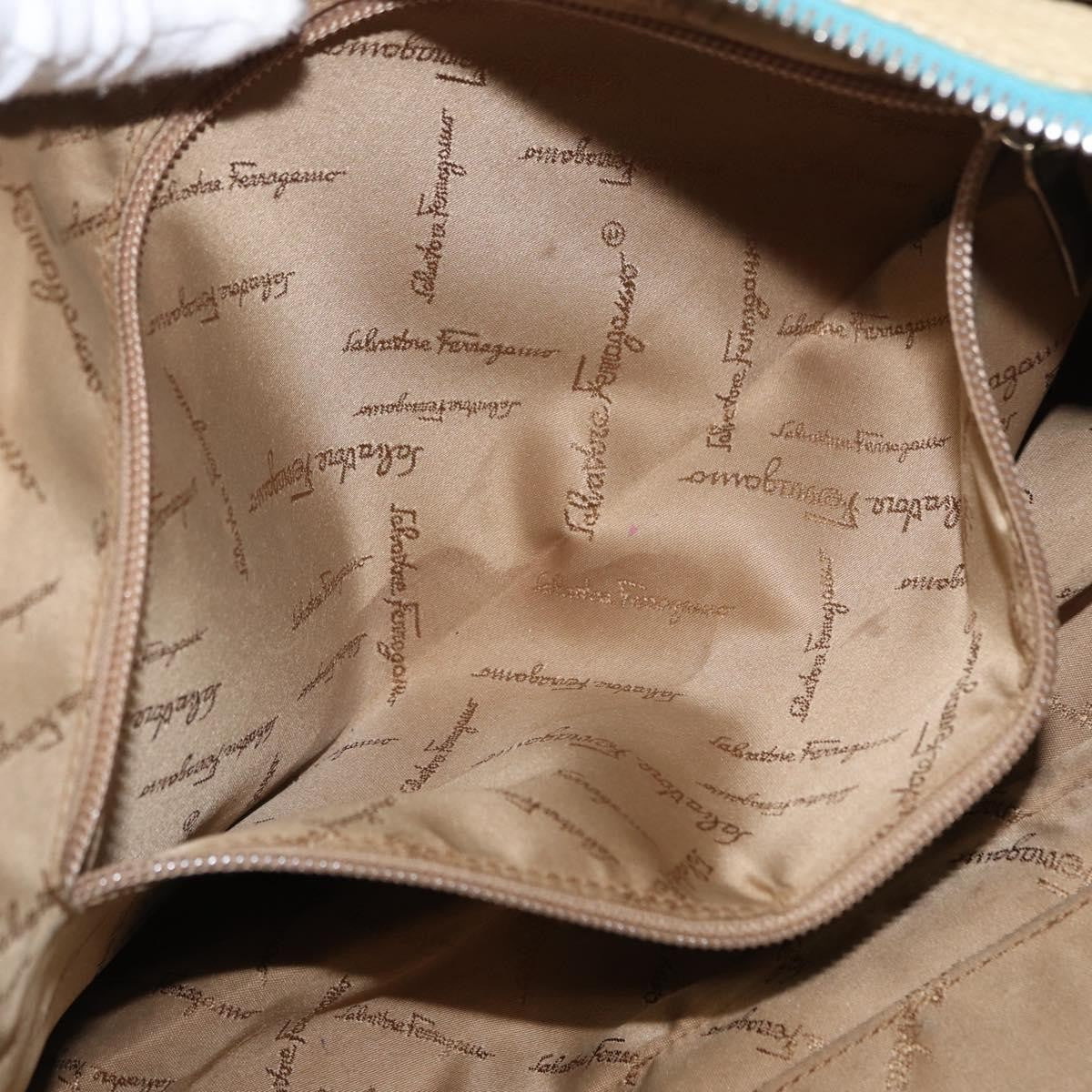 Salvatore Ferragamo Gancini Shoulder Bag Leather, BEIGE, LEATHER, Shoulder bag