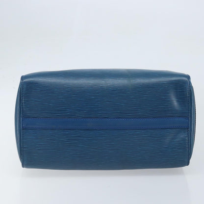 Louis Vuitton Speedy Handbag Epi Leather, BLUE, LEATHER, Handbag
