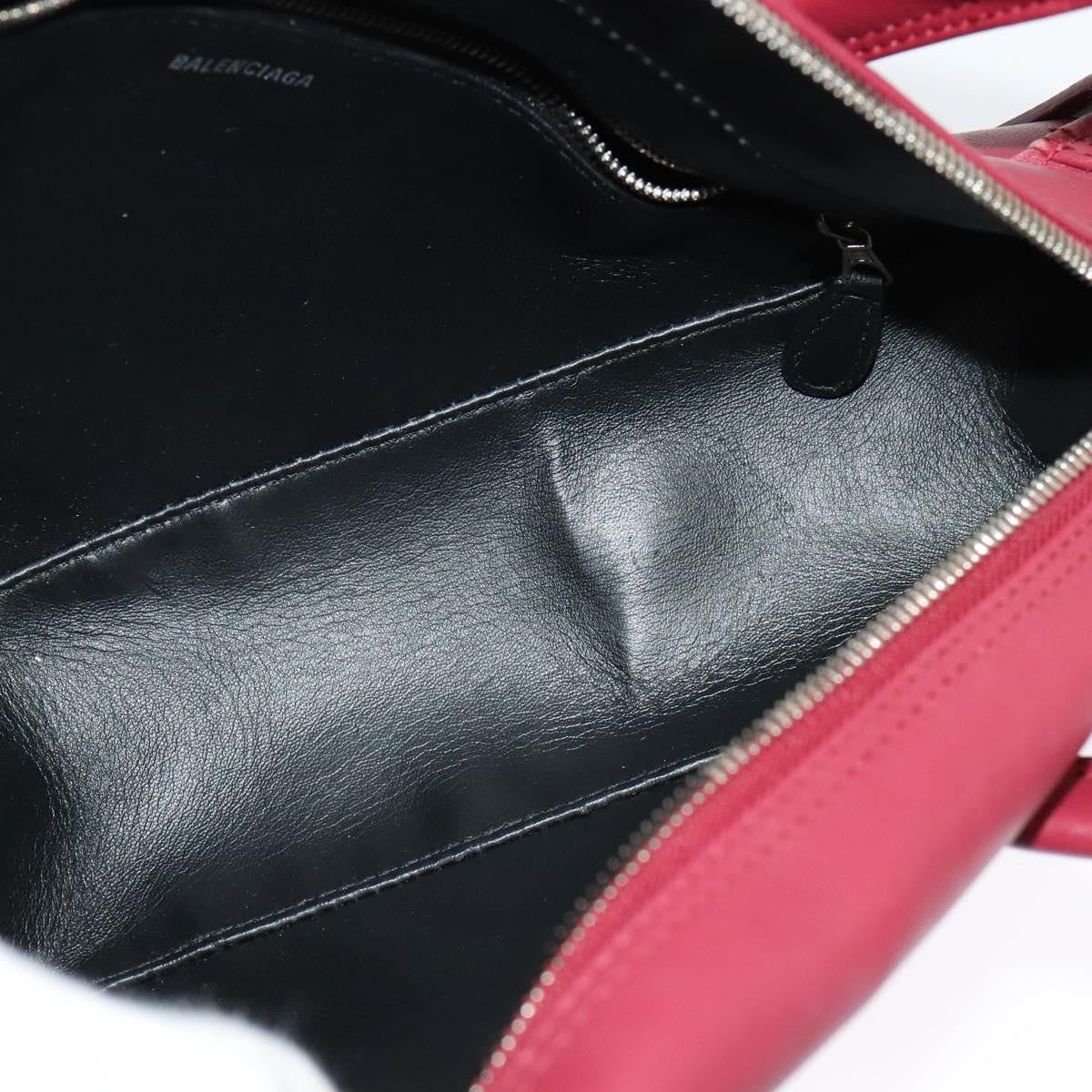 Balenciaga Triangle Duffle Bag Leather, RED, LEATHER, Handbag