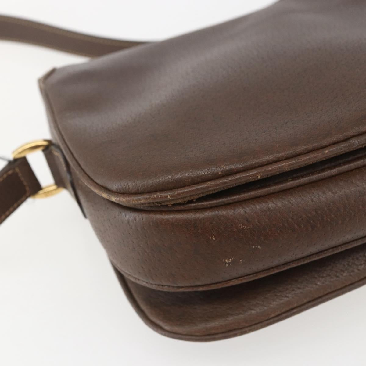 Gucci Vintage Shoulder Bag Leather, BROWN, LEATHER, Shoulder bag