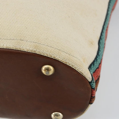Gucci Vintage Bamboo Shoulder Bag Canvas, BEIGE, CANVAS, Shoulder bag