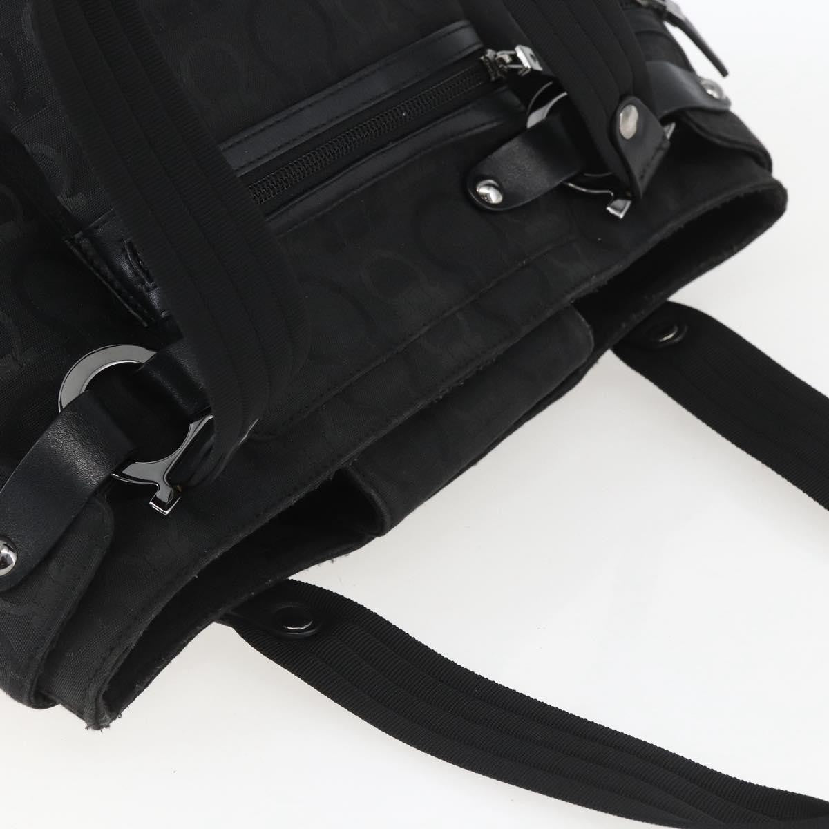 Salvatore Ferragamo Gancini Tote Nylon, Black, Nylon, Tote Bag