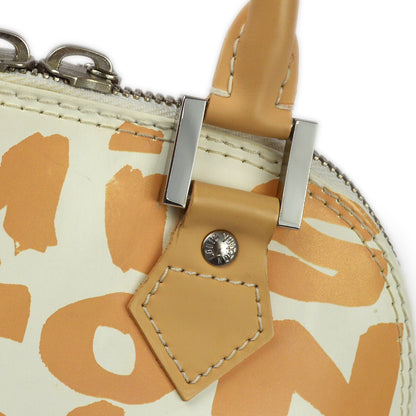 Louis Vuitton Alma Handbag Limited Edition Graffiti Leather, Beige, Leather, Handbag