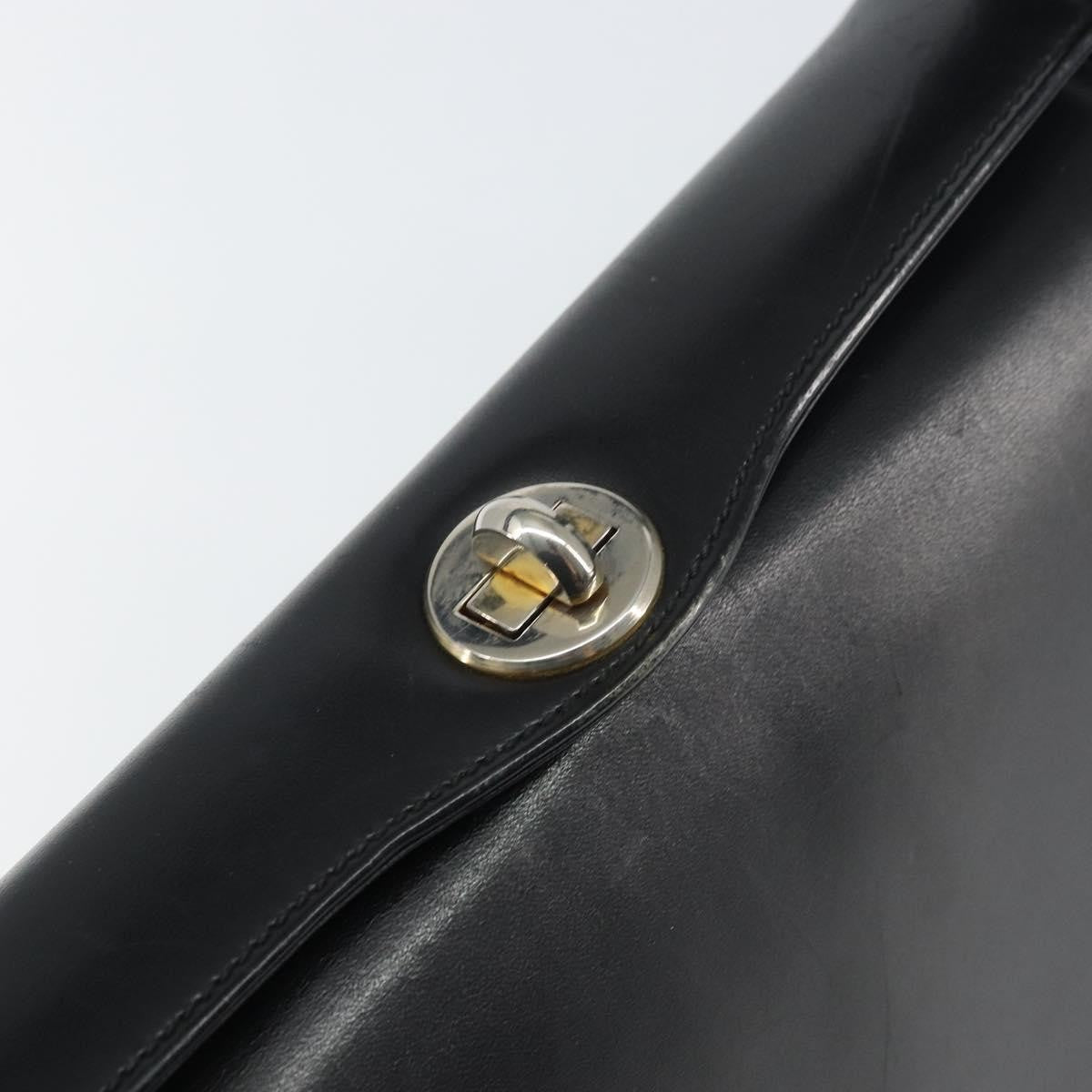 Gucci Vintage Convertible Box Crossbody Bag Leather, BLACK, LEATHER, Handbag