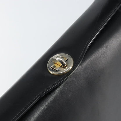 Gucci Vintage Convertible Box Crossbody Bag Leather, BLACK, LEATHER, Handbag