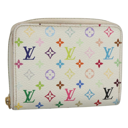 Louis Vuitton Porte-Monnaie Zippy Wallet Monogram Multicolor, White, Canvas, Wallet
