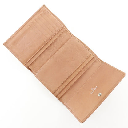 Chanel CC Trifold Flap Wallet Leather, PINK, LEATHER, Wallets