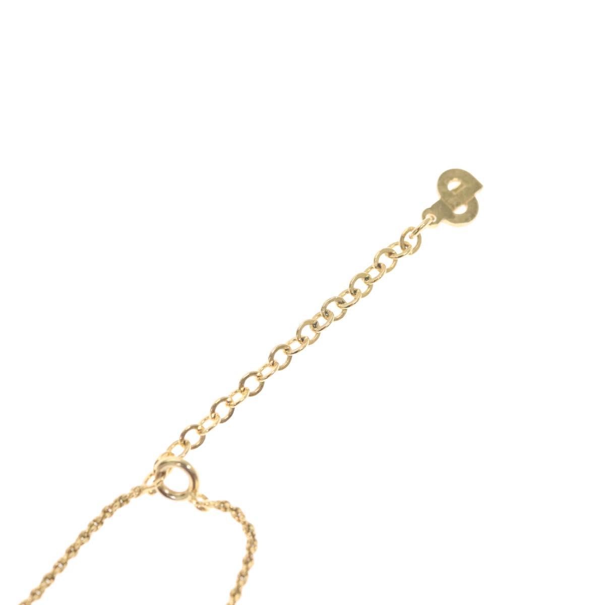Christian Dior CD Pendant Necklace Metal and Crystals, GOLD, METAL, Necklace