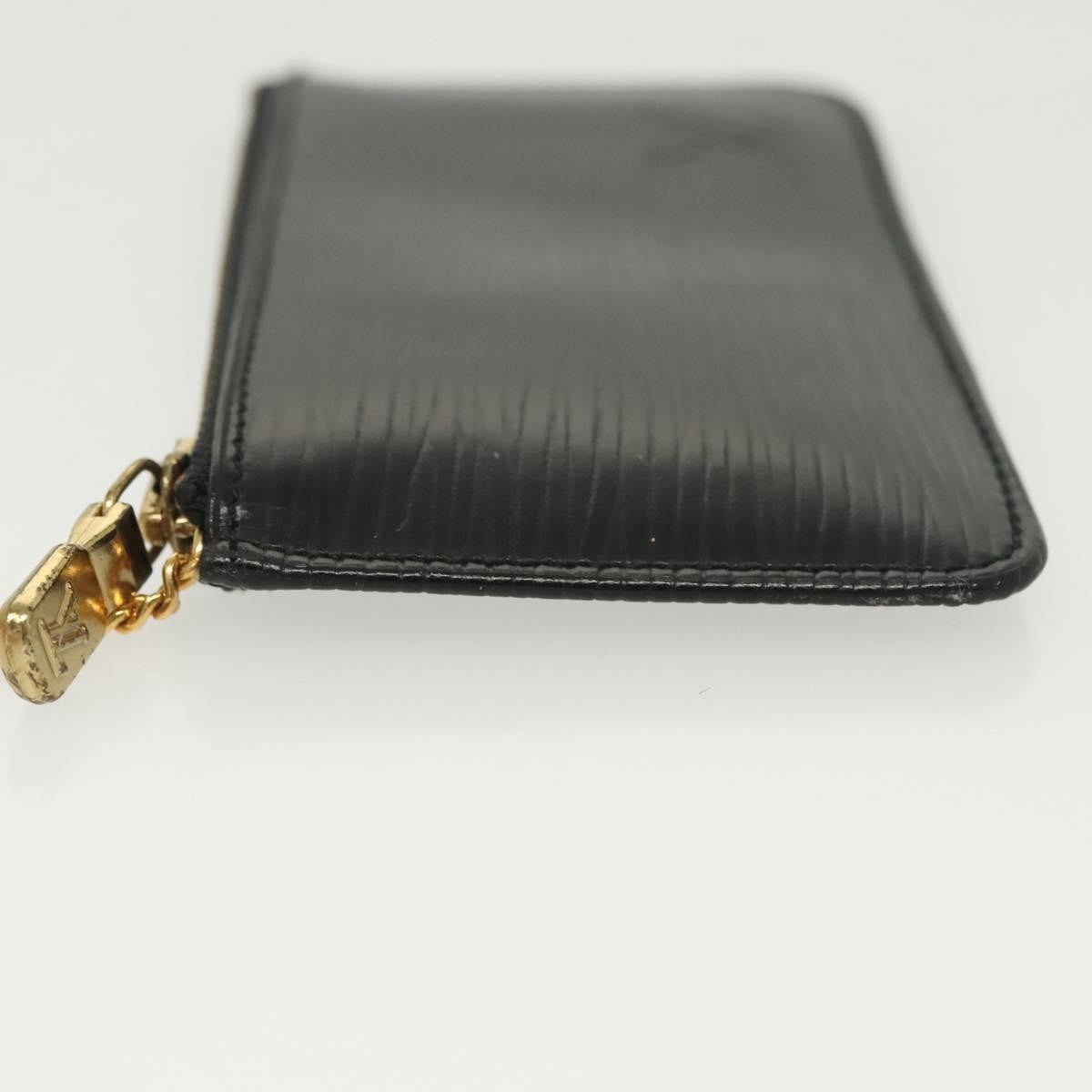Louis Vuitton Pochette Clés Epi, BLACK, LEATHER, Wallets