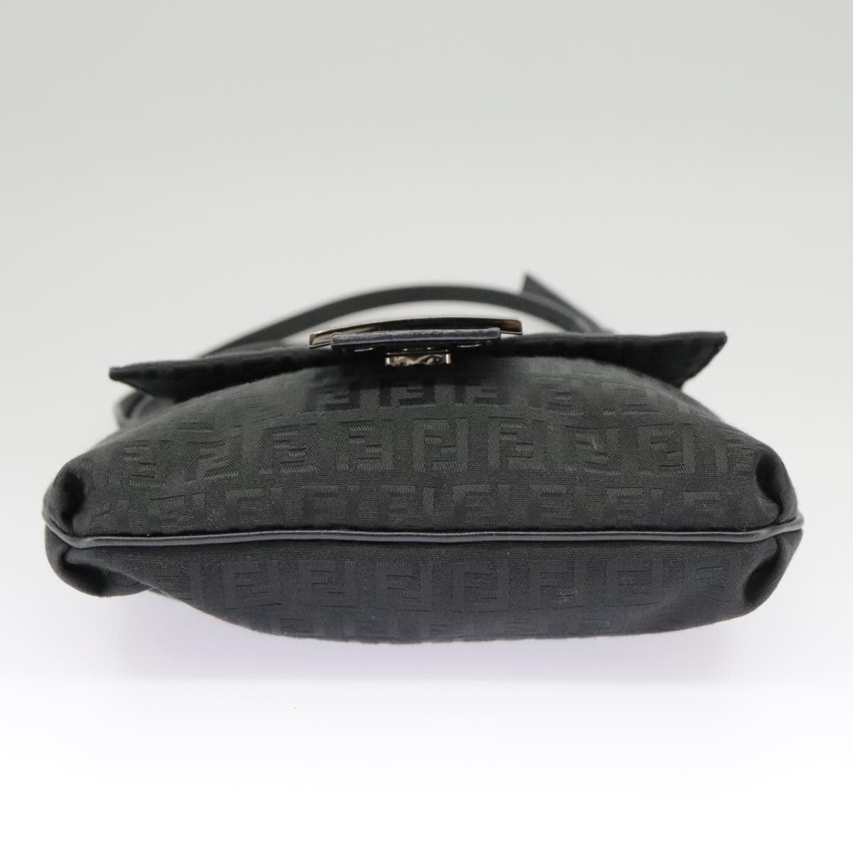 Fendi Mamma Baguette Shoulder Bag Canvas, BLACK, CANVAS, Shoulder bag