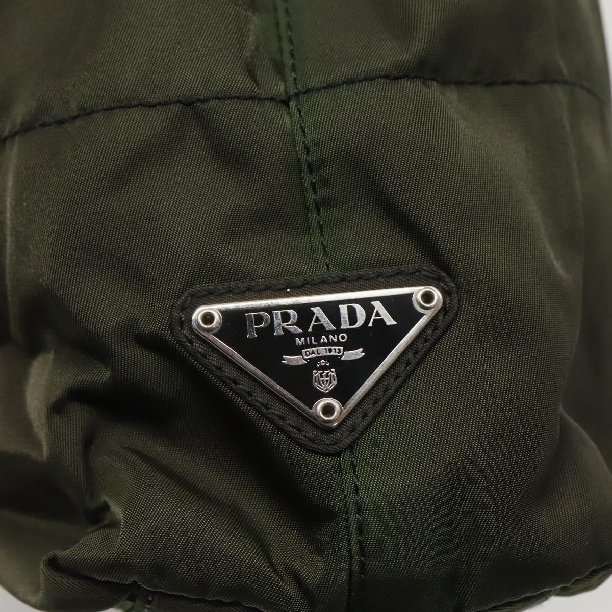 Prada Vintage Shoulder Bag Tessuto, Khaki, Nylon, Shoulder Bag