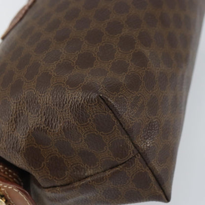 Celine Macadam Pochette Canvas and Leather, BROWN, CANVAS, Clutche & pouche