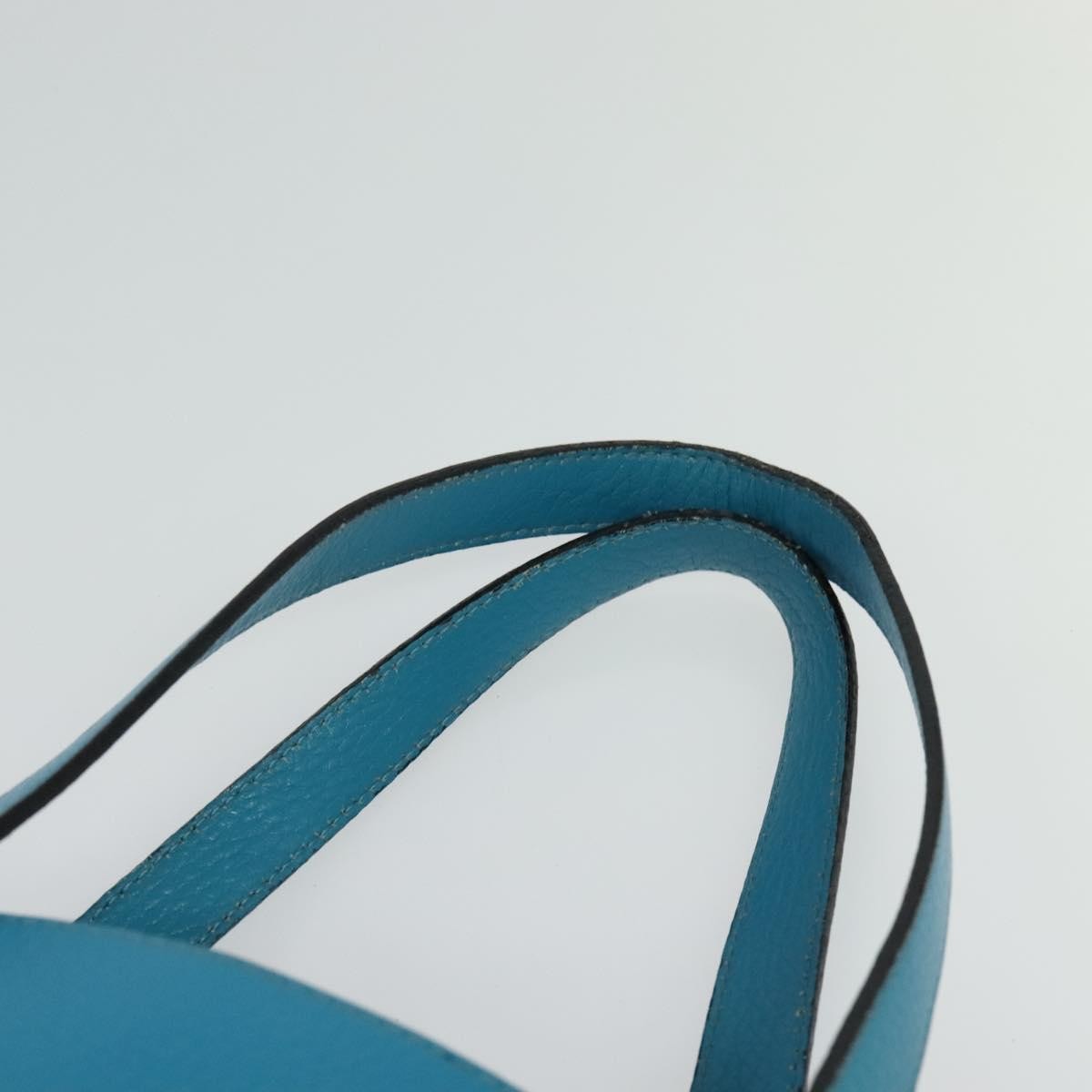 Burberry Tote Leather, BLUE, LEATHER, Tote bag
