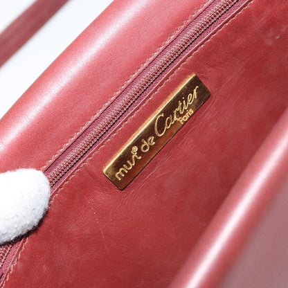 cartier Must de Cartier Shoulder Bag Leather, BURGUNDY, LEATHER, Shoulder bag