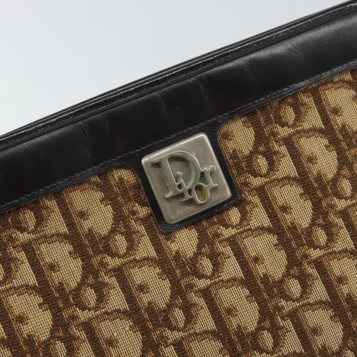 Christian Dior Vintage Trotter Shoulder Bag Canvas, BROWN, CANVAS, Shoulder bag