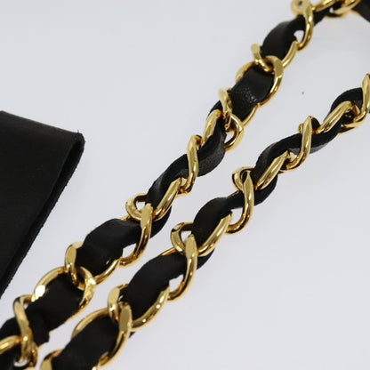 Chanel Classic Card Holder on Chain Wristlet Leather, BLACK, LEATHER, Wallets