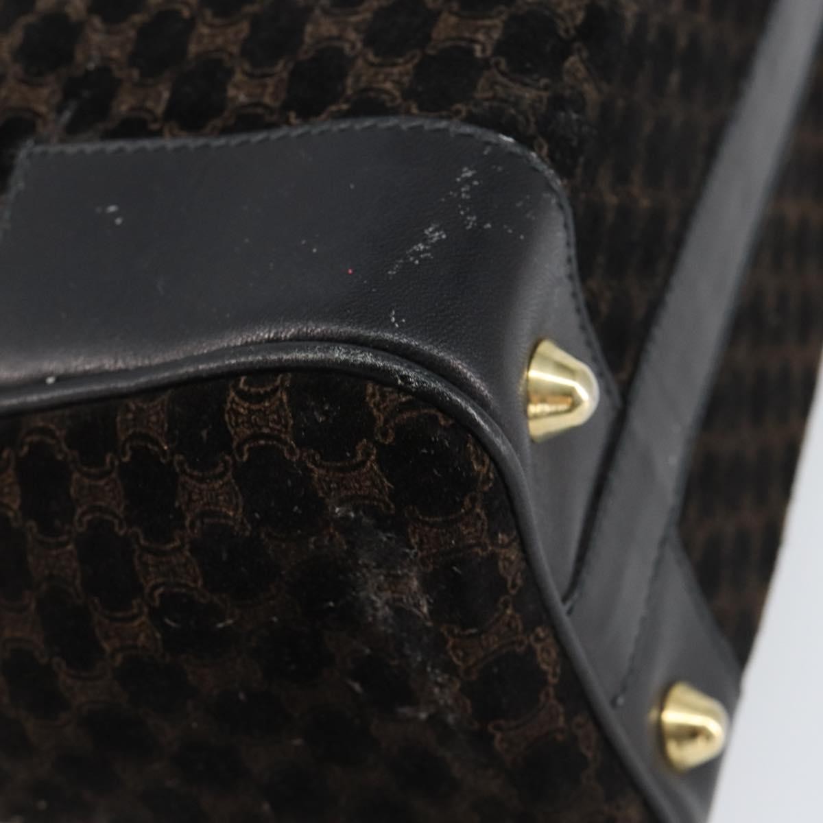 Celine Vintage Macadam Handbag C Macadam Suede, BLACK, SUEDE, Handbag