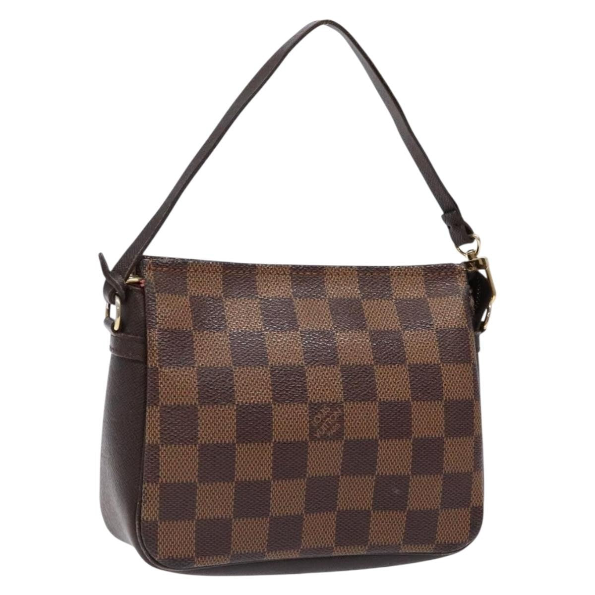 Louis Vuitton Trousse Make Up Bag Damier, BROWN, CANVAS, Clutche & pouche