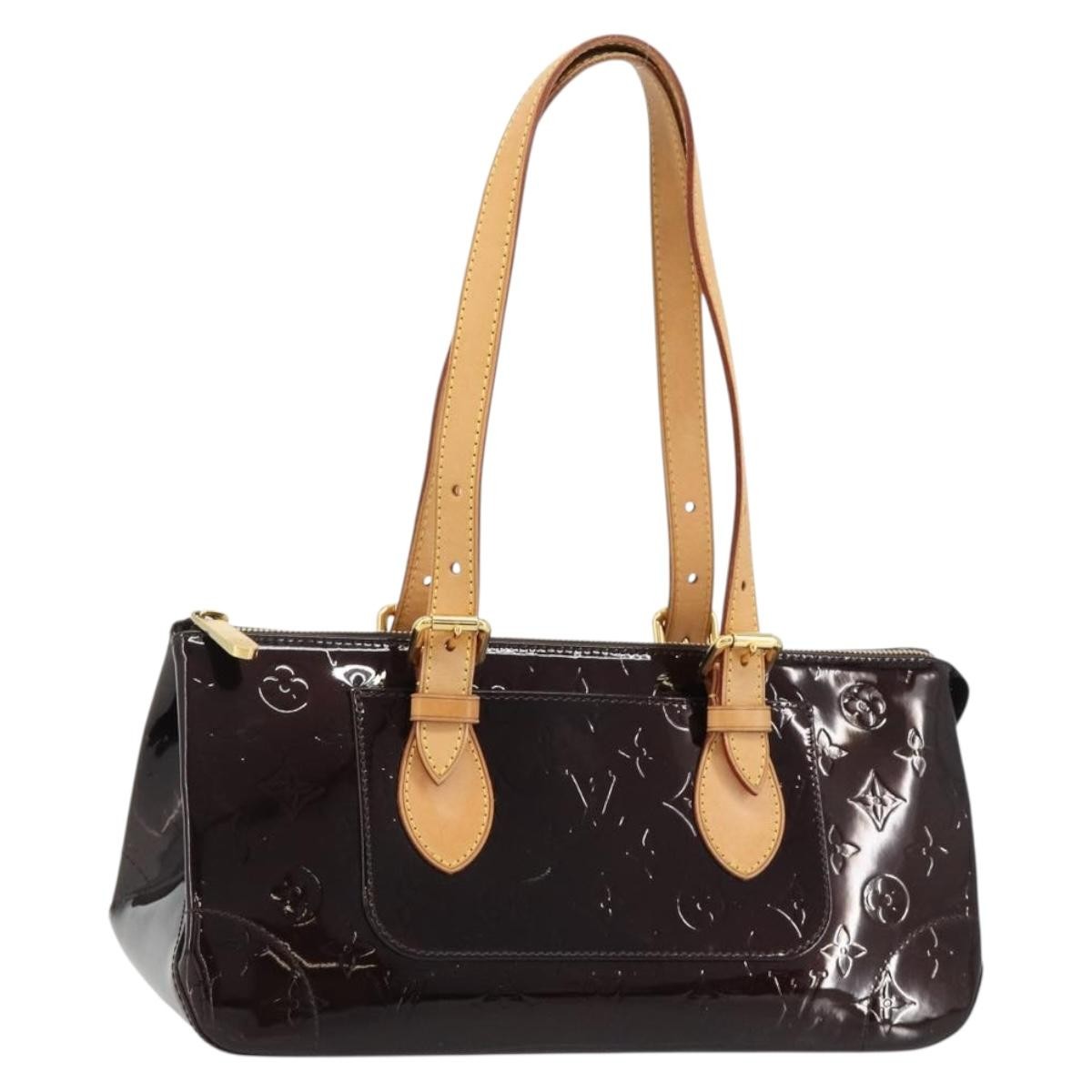 Louis Vuitton Rosewood Avenue Handbag Monogram Vernis, Purple, Patent Leather, Handbag