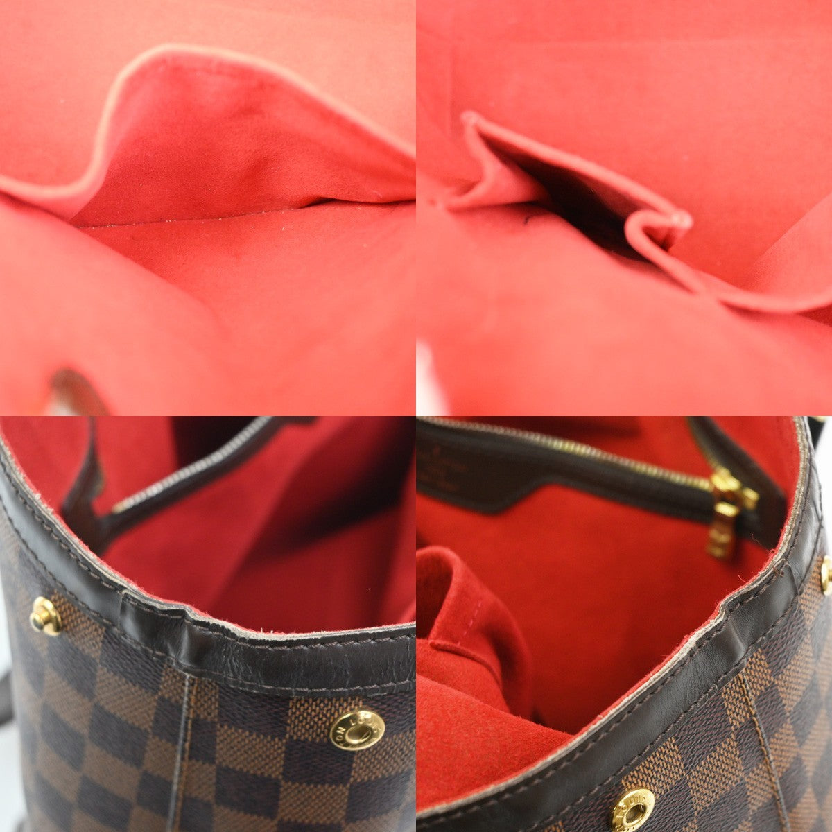 Louis Vuitton Hampstead Handbag Damier, BROWN, CANVAS, Shoulder bag