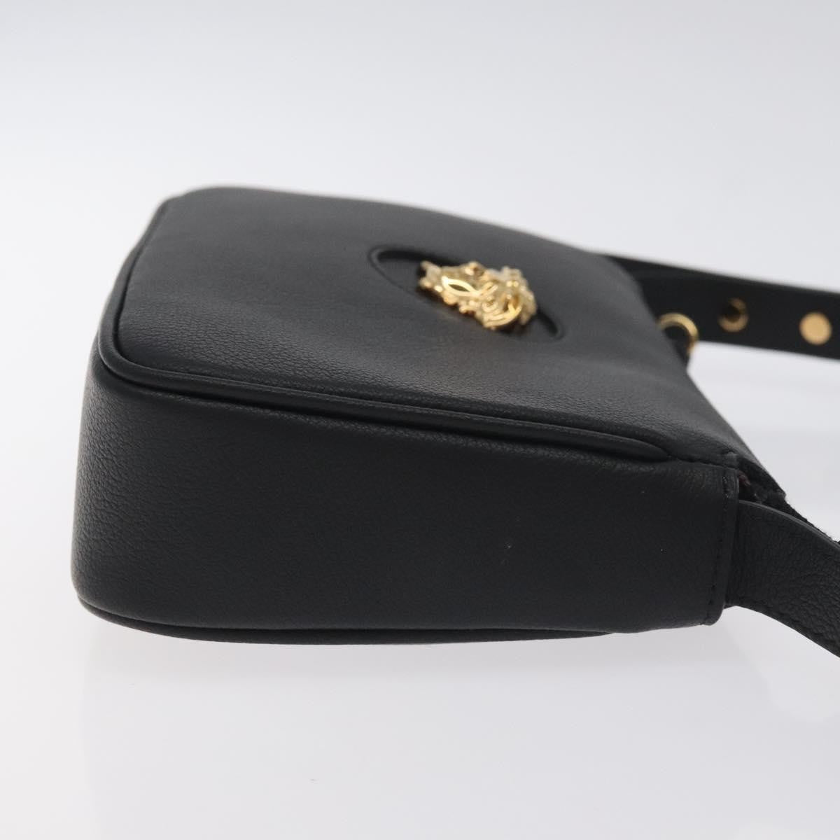 Versace Medusa Shoulder Bag Leather, BLACK, LEATHER, Shoulder bag