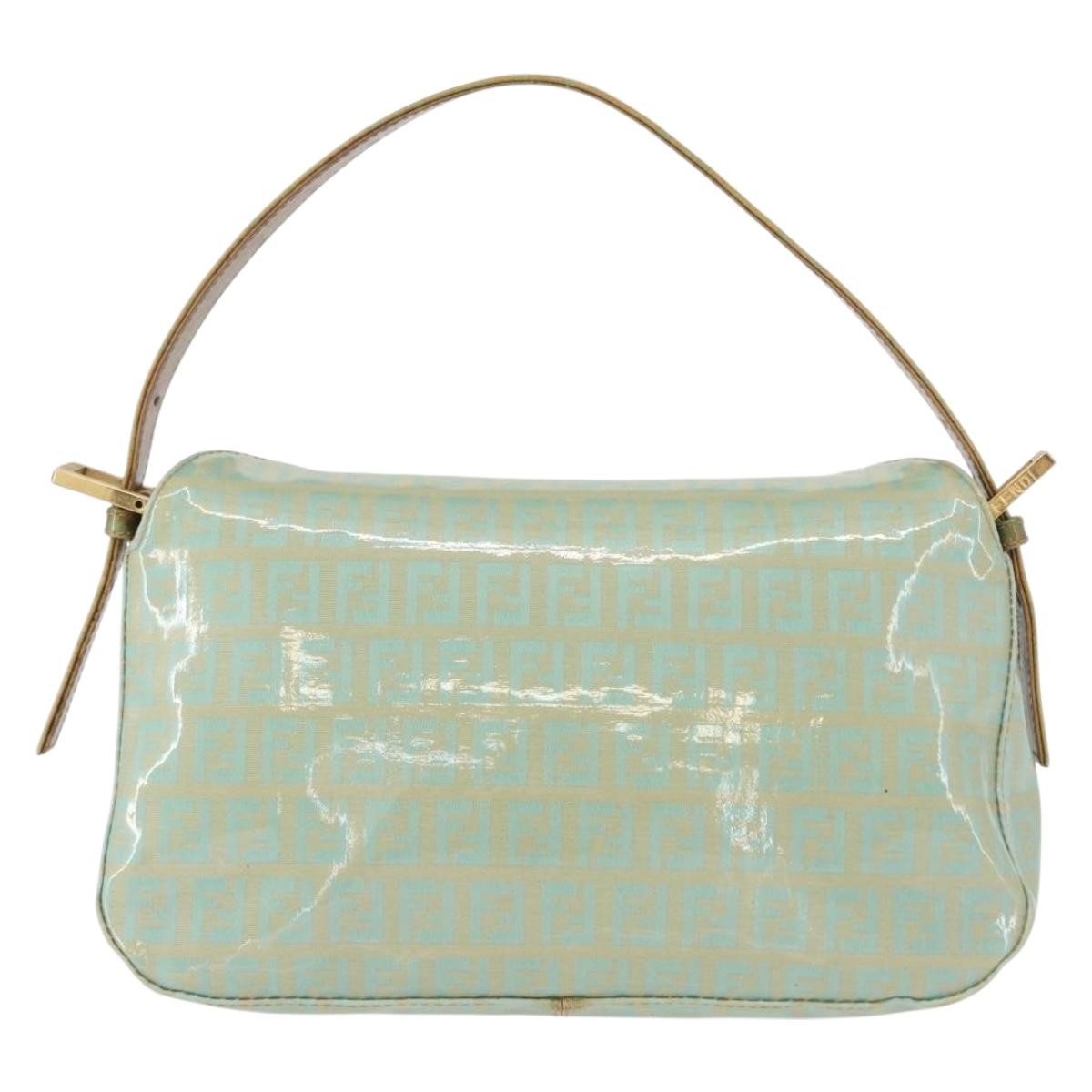 Fendi Double Flap Bag Zucchino Canvas, GREEN, CANVAS, Handbag