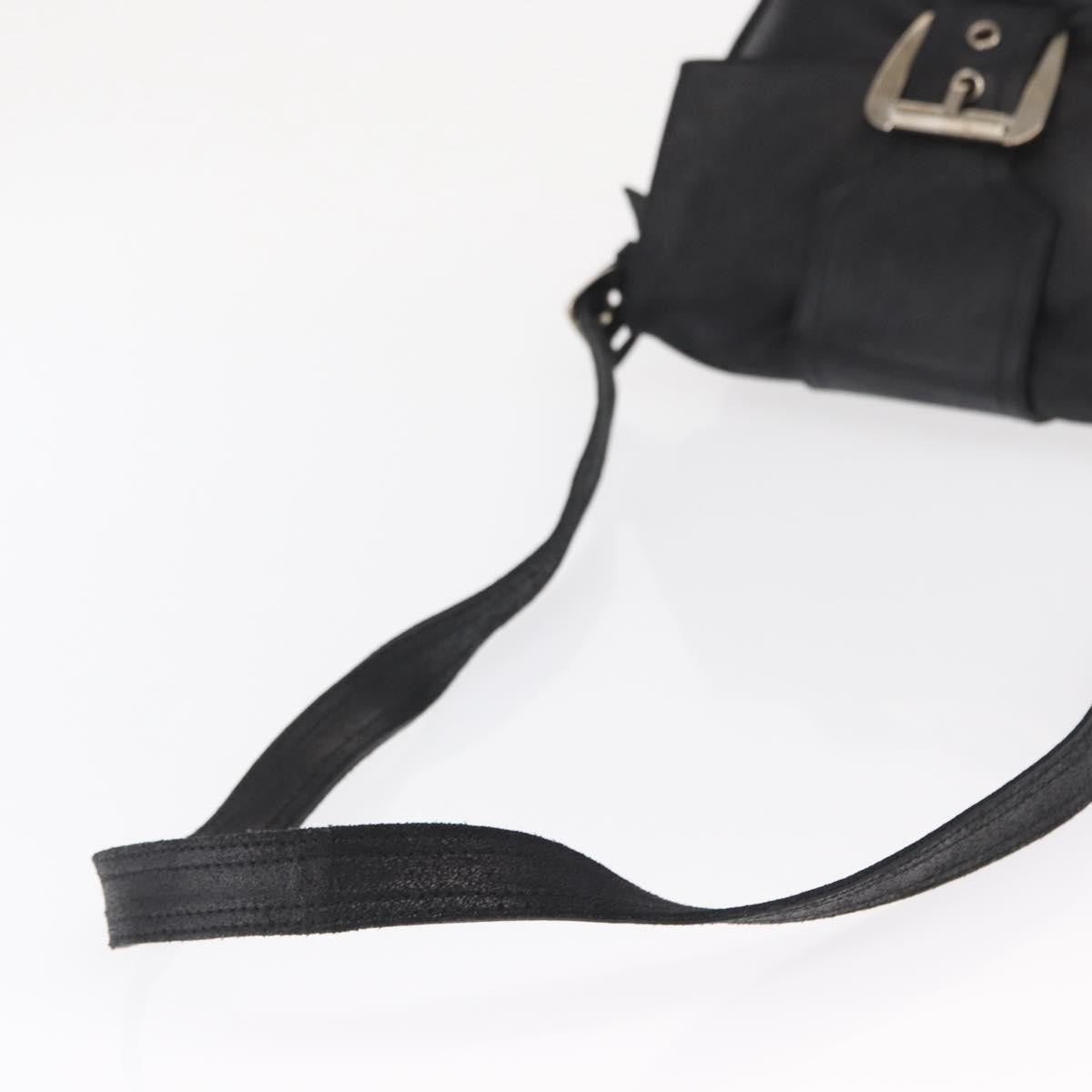 Celine Vintage Shoulder Bag Leather, BLACK, LEATHER, Shoulder bag