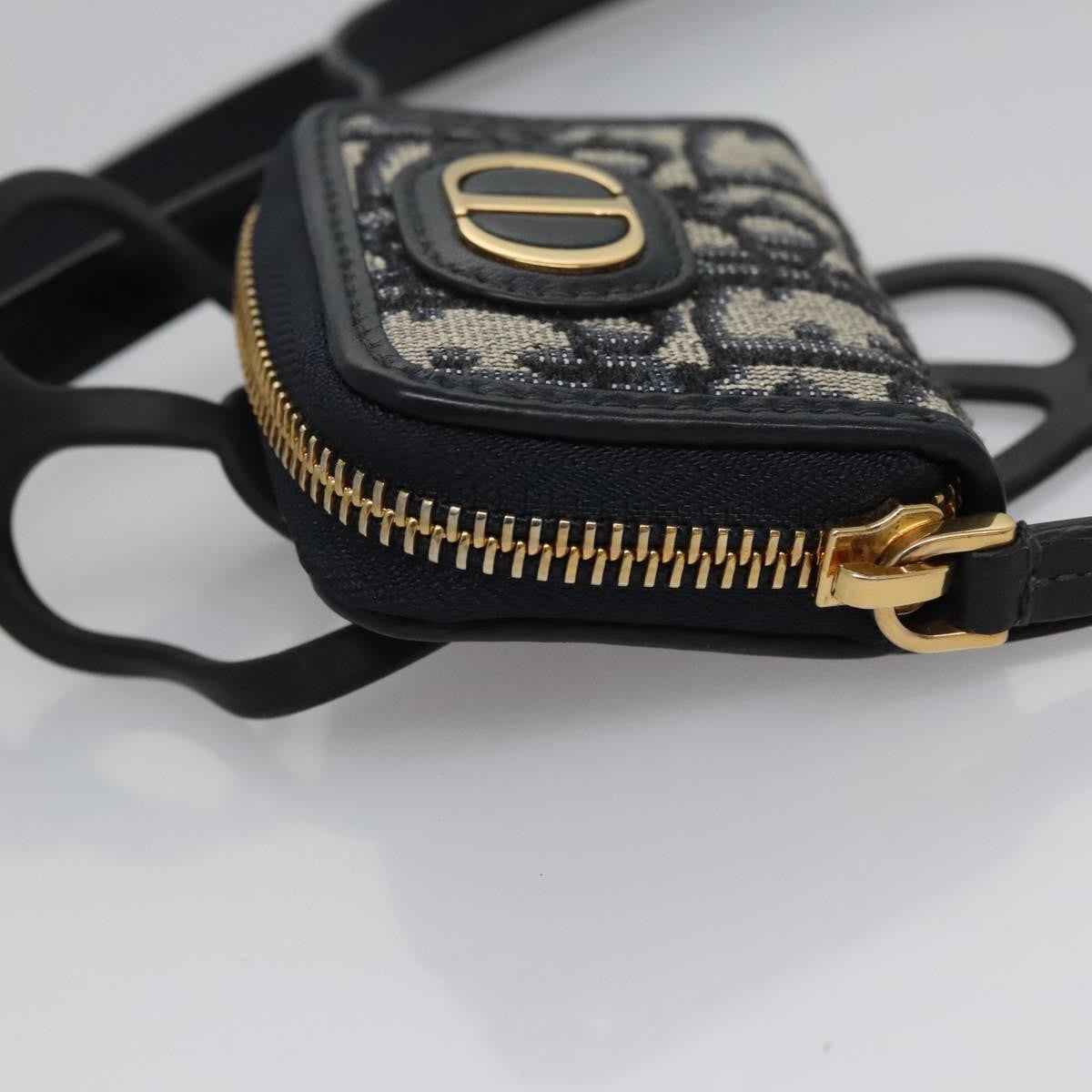 Christian Dior Trotter French Wallet Diorissimo Canvas, Navy, Canvas, Wallet