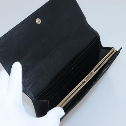Fendi FF Flap Wallet Zucca Canvas with Embossed Leather, BLACK, CANVAS, Wallets