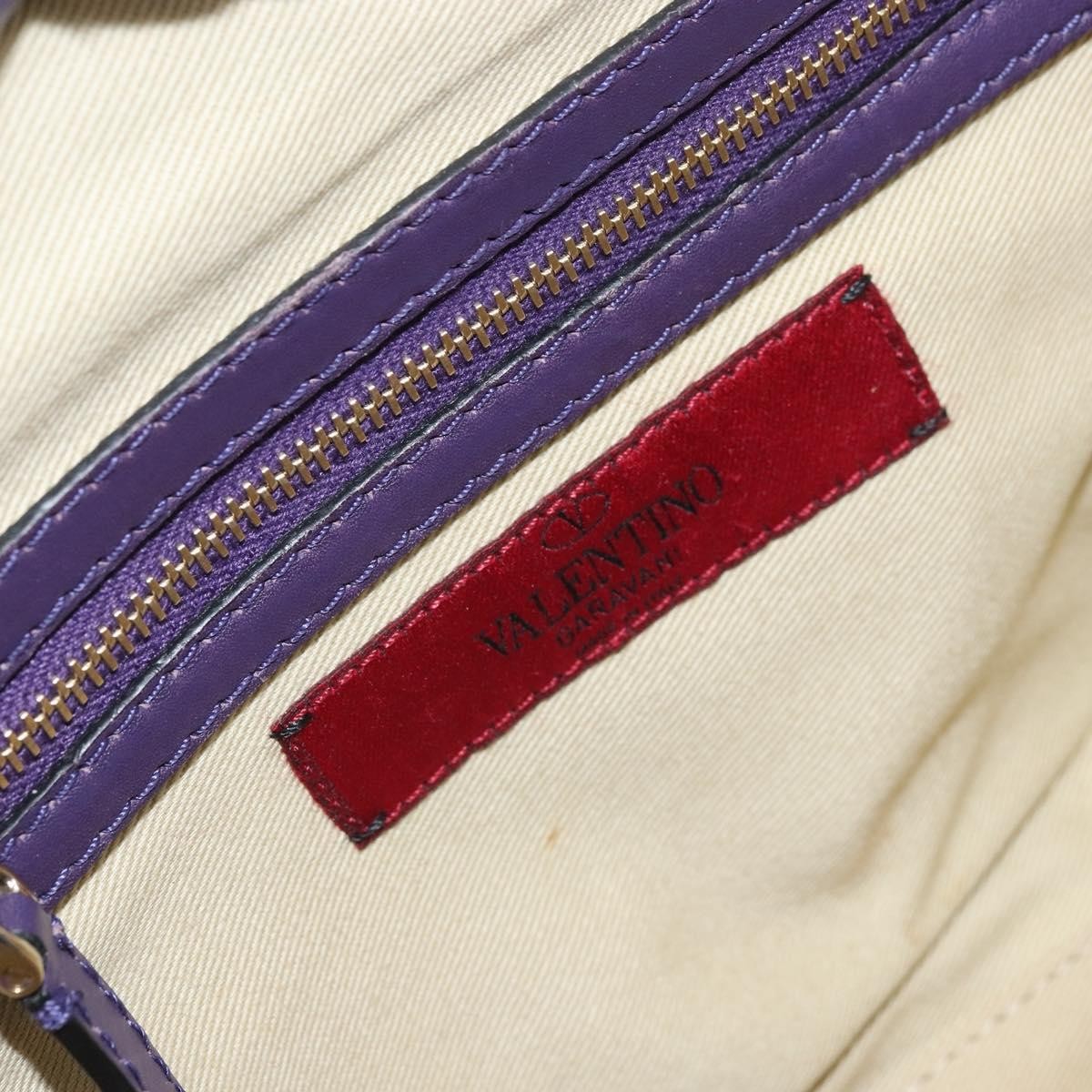 Valentino Garavani Rockstud Tote Rigid Leather, PURPLE, LEATHER, Tote bag