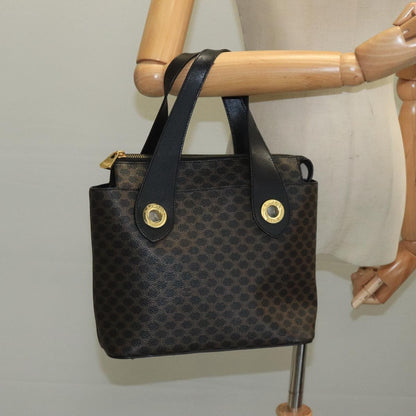 Celine C Macadam Handbag PVC Leather, Black, PVC, Handbag