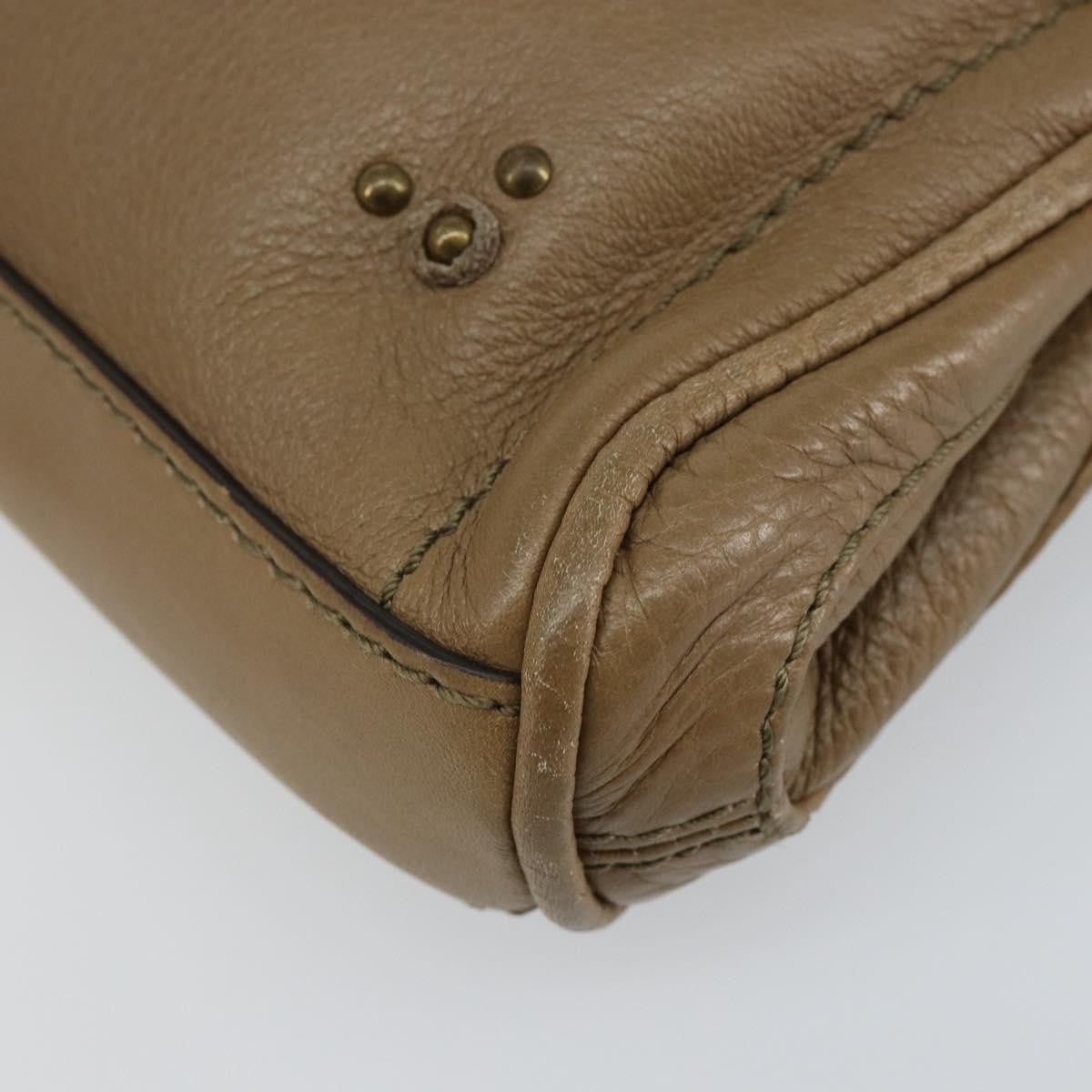 Chloe Paddington Pouch Leather, BEIGE, LEATHER, Clutche & pouche