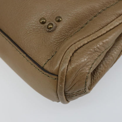 Chloe Paddington Pouch Leather, BEIGE, LEATHER, Clutche & pouche