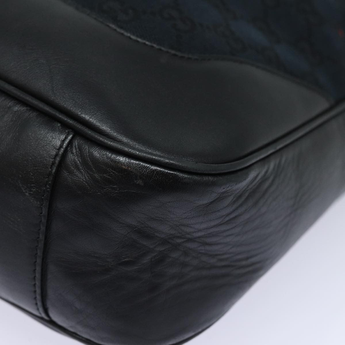 Gucci Bamboo Shoulder Bag GG Canvas, Black, Canvas, Shoulder Bag