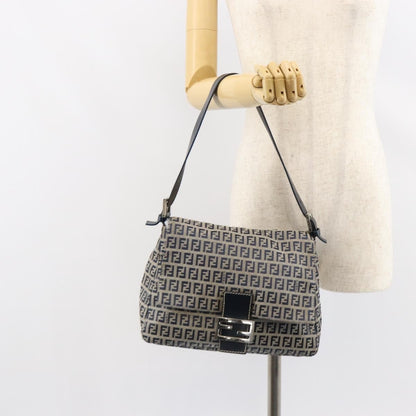 Fendi Mama Forever Bag Zucchino Canvas, NAVY, CANVAS, Tote bag