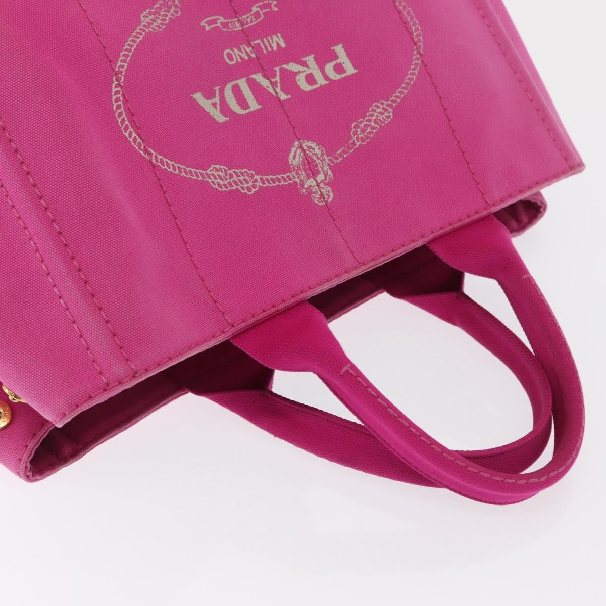 Prada Canapa Open Tote Canvas, PINK, CANVAS, Tote bag