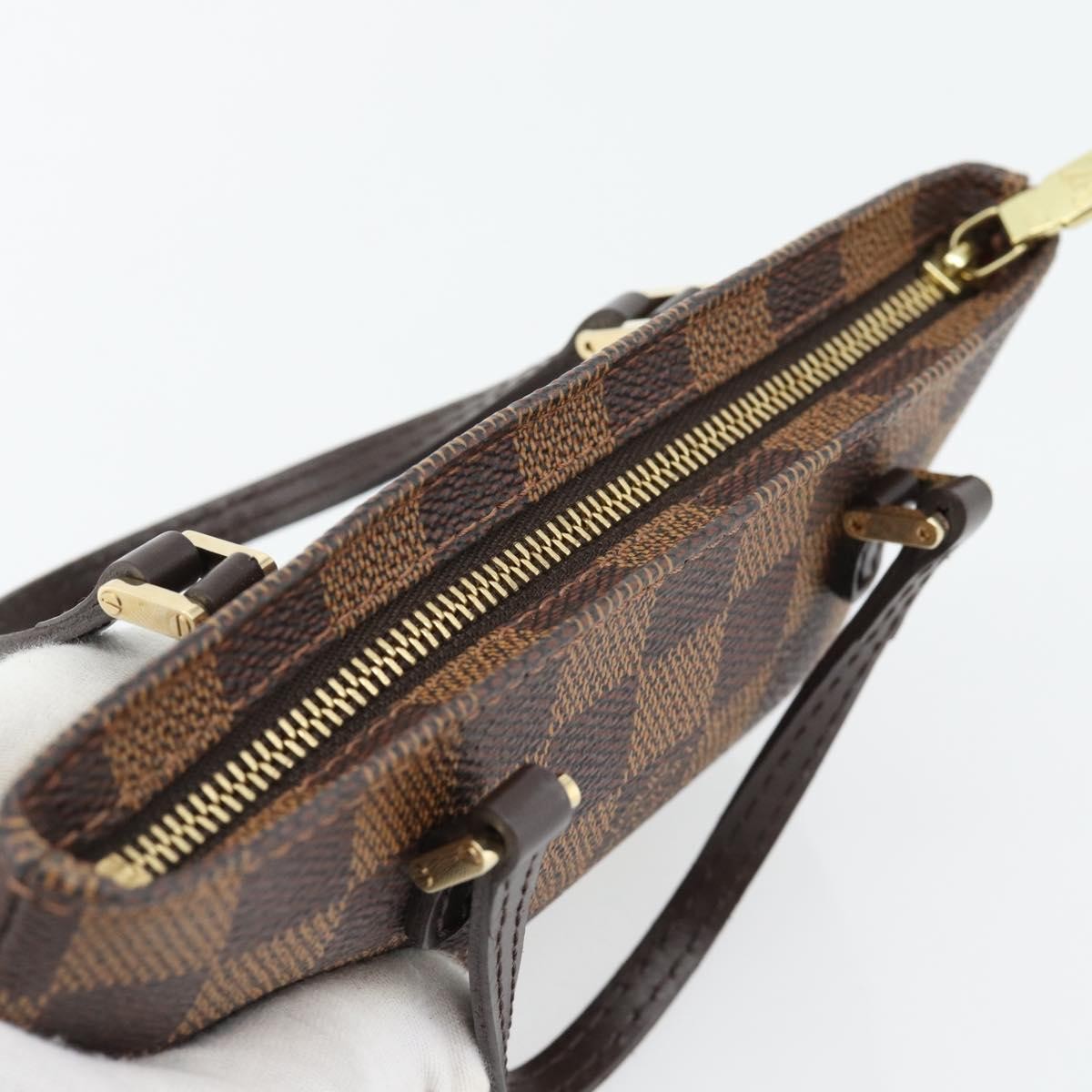 Louis Vuitton Manosque Pochette Damier, Brown, Canvas, Clutch