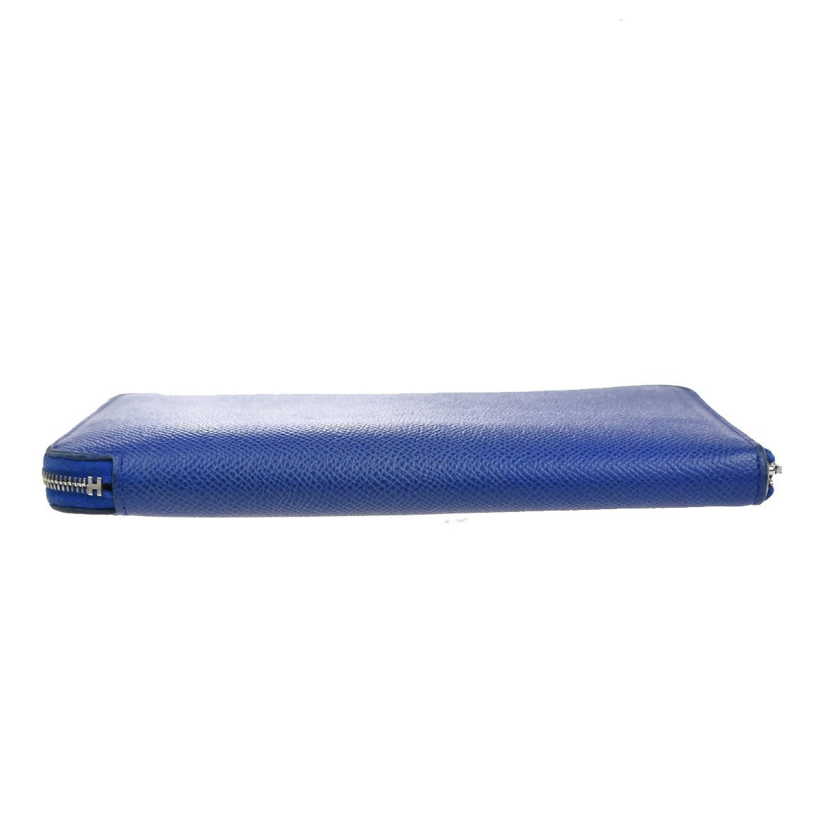 Hermes Azap Zip Around Wallet Silk'in Epsom, Blue, Leather, Wallet