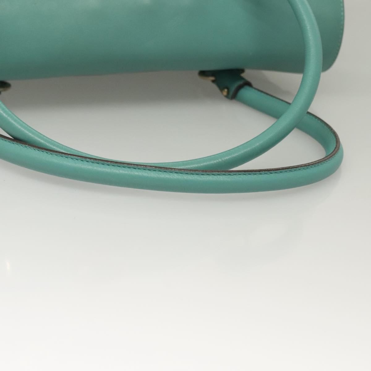 Salvatore Ferragamo Virna Satchel Leather, TURQUOISE, LEATHER, Handbag