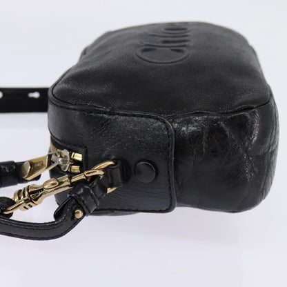 Chloe Vintage Shoulder Bag Leather, BLACK, LEATHER, Shoulder bag