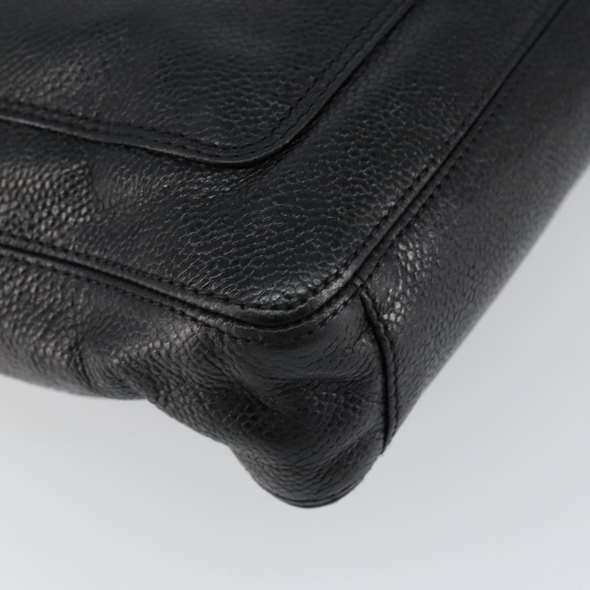 Chanel Vintage Logo Tote Caviar, BLACK, LEATHER, Tote bag