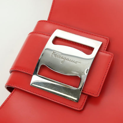 Salvatore Ferragamo Vintage Shoulder Bag Leather, Red, Leather, Shoulder Bag