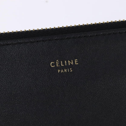 Celine Trio Crossbody Bag Leather, BLACK, LEATHER, Crossbody bag