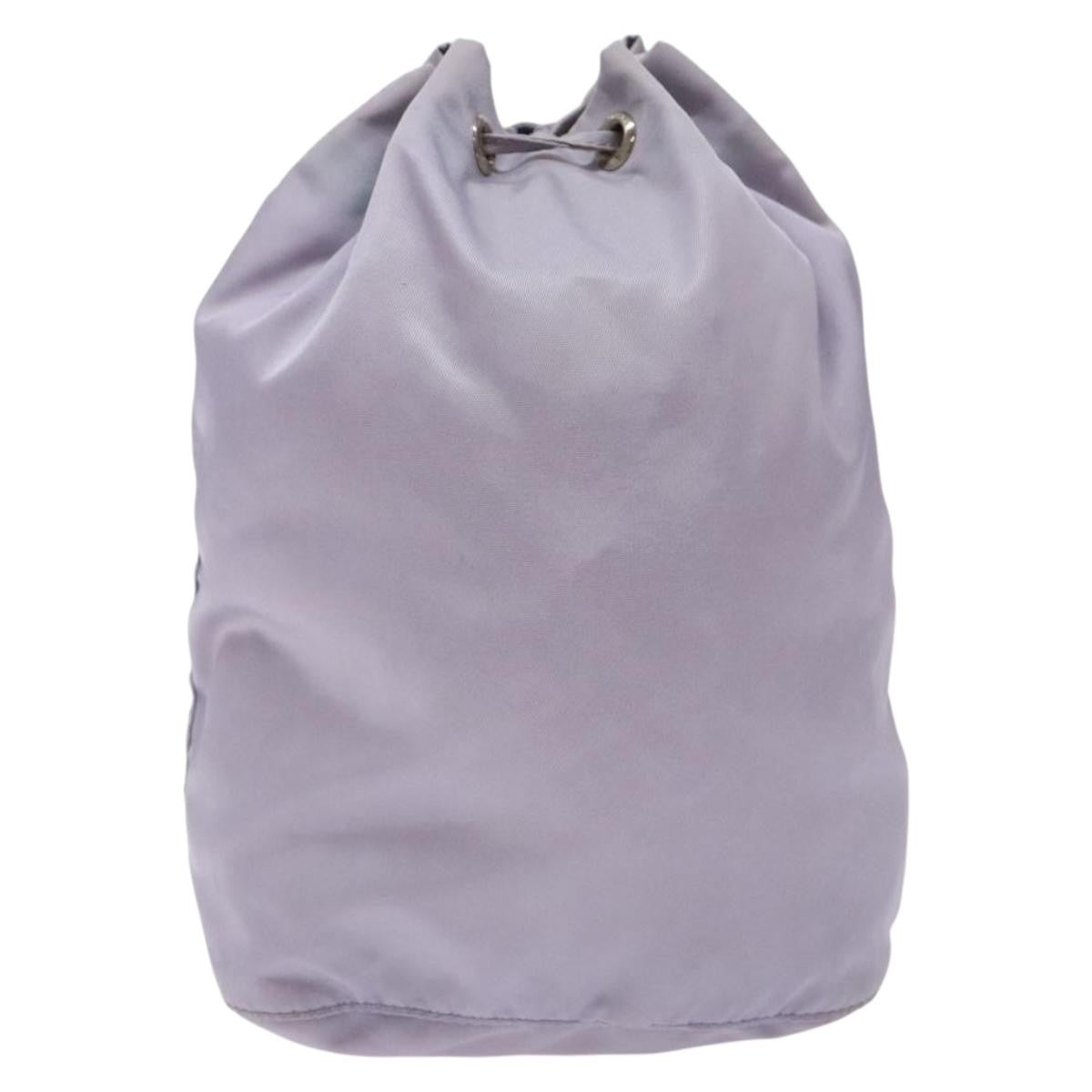 Prada Vela Drawstring Bucket Pouch Tessuto, Purple, Nylon, Clutch