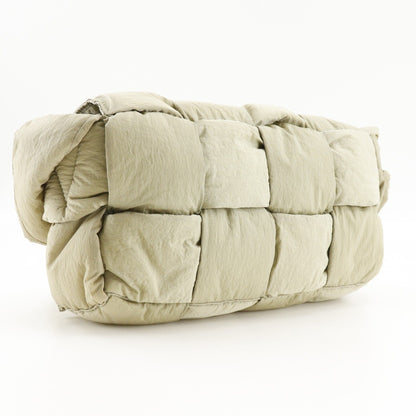 Bottega Veneta Padded Tech Cassette Crossbody Bag Intrecciato Nylon, Khaki, Nylon, Shoulder Bag