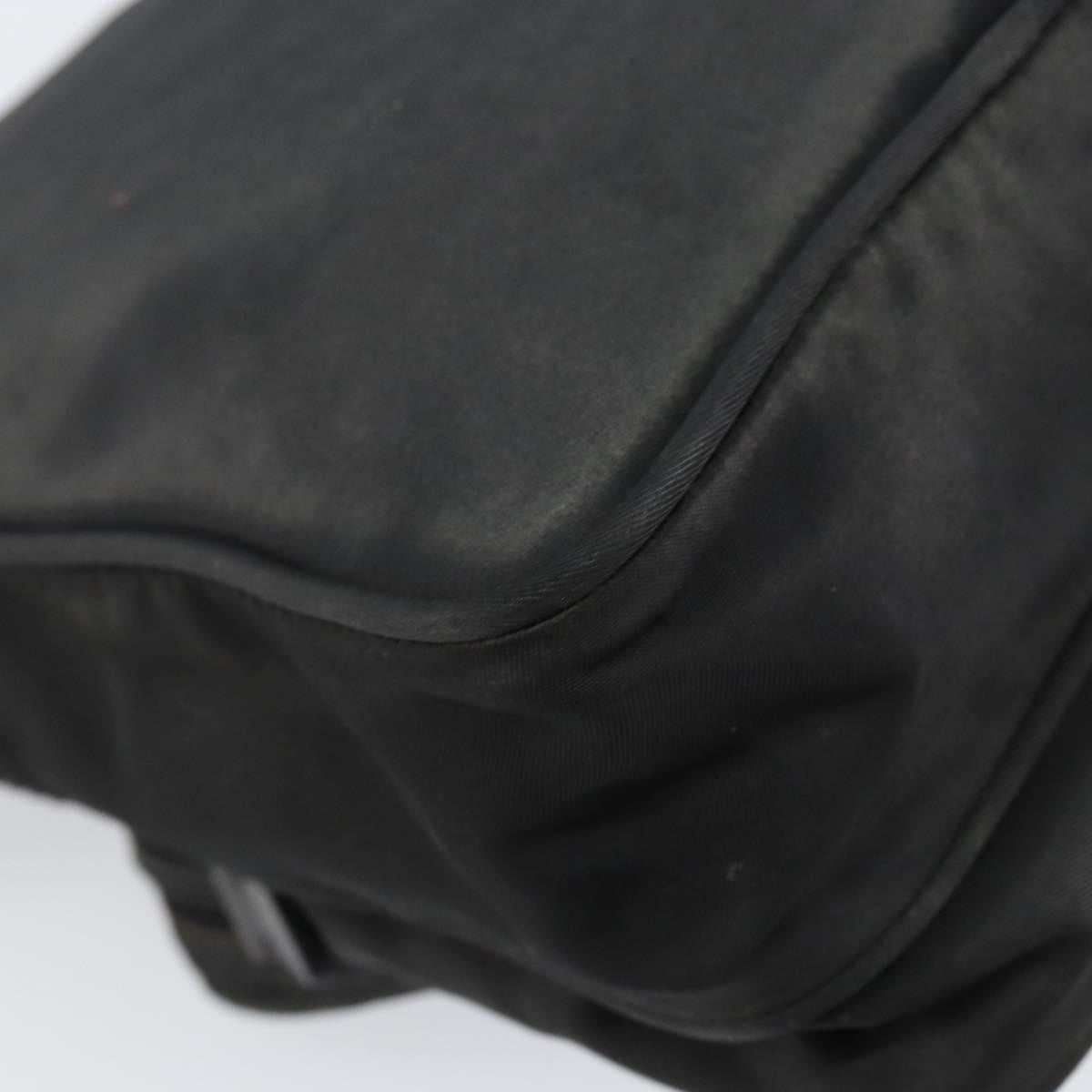 Prada Front Pocket Messenger Bag Tessuto, BLACK, NYLON, Shoulder bag