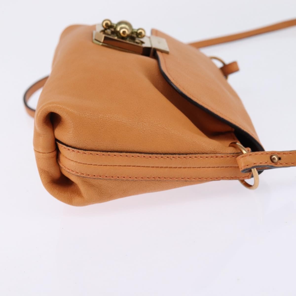 Chloe Elsie Crossbody Bag Leather, ORANGE, LEATHER, Shoulder bag