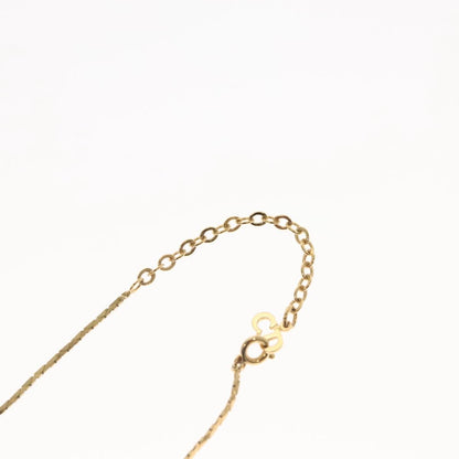 Christian Dior Logo Heart Pendant Necklace Metal with Crystal, GOLD, METAL, Necklace