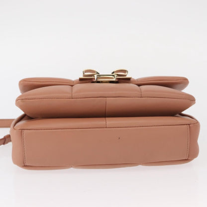 Salvatore Ferragamo Vara Soft Flap Bag Quilted Leather, PINK, LEATHER, Shoulder bag