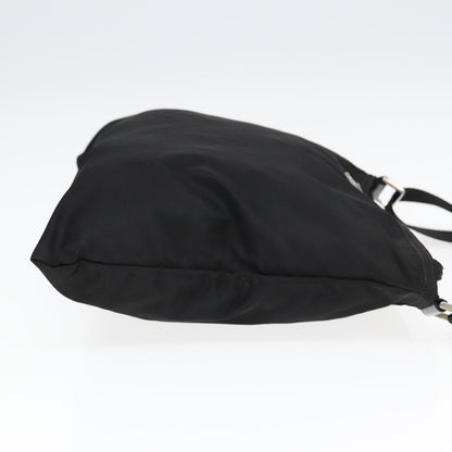 Prada Zip Top Messenger Bag Tessuto, BLACK, NYLON, Shoulder bag